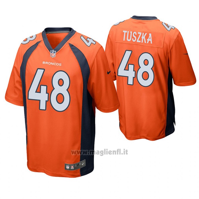 Maglia NFL Game Denver Broncos 48 Derrek Tuszka Arancione